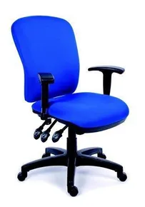 Chefsessel, Textil, Gestell schwarz, MaYAH, Comfort, blau